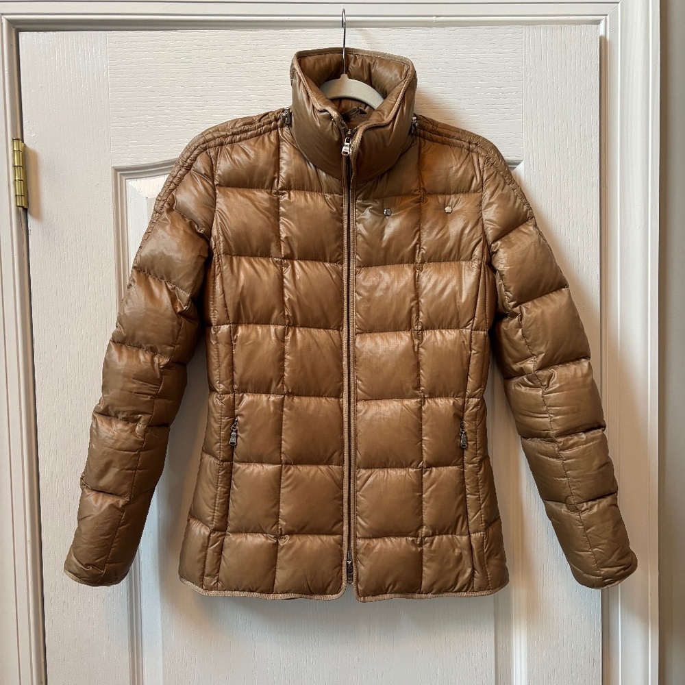 Ralph Lauren Black Label gold quilted puffer with down fill- size XS- v rare!
